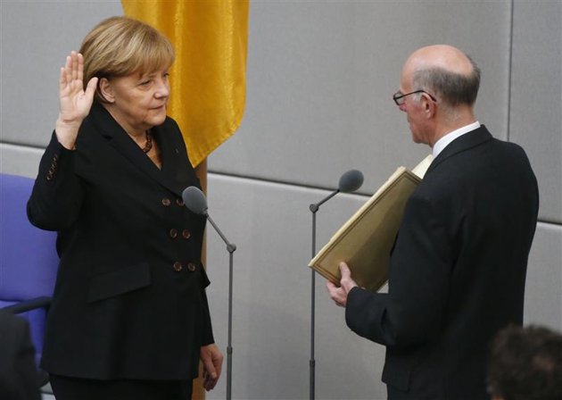 Angela Merkel a été réélue chancelière